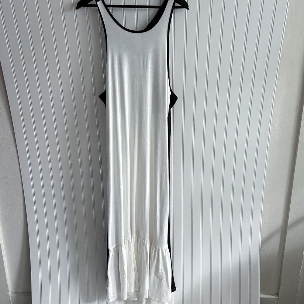 Anthropologie Plus Daily Practice Black & White Colorblock Racer Midi Dress 2X - Picture 5 of 6